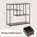 40 Inch Console Table Behind Sofa Couch with Storage