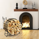 30-Inch Tubular Steel Log Hoop Firewood Storage Rack