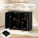 40 Inch Modern Kitchen Sideboard Buffet Cabinet with 2 Drawers and Adjustable Shelf