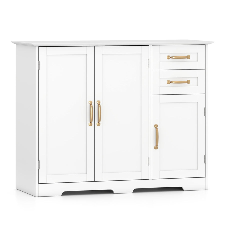 40 Inch Modern Kitchen Sideboard Buffet Cabinet with 2 Drawers and Adjustable Shelf