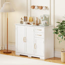 40 Inch Modern Kitchen Sideboard Buffet Cabinet with 2 Drawers and Adjustable Shelf