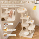 40 Inch Multi-level Cat Tower with Condo and Dangling Jingle Ball