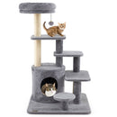 40 Inch Multi-level Cat Tower with Condo and Dangling Jingle Ball