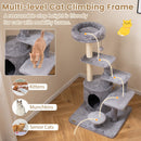 40 Inch Multi-level Cat Tower with Condo and Dangling Jingle Ball