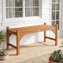 40-Inch Outdoor Bench with Contoured Seat - Set of 2