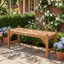 40-Inch Outdoor Bench with Contoured Seat - Set of 2
