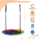 40 Inches Saucer Tree Swing Round with Lights for Kids and Adults