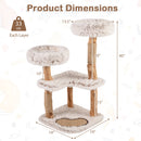 Cat Tree Tower with Natural Wood Branch and 2 Perches 40"