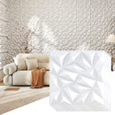 40-Pack 3D Wall Panels with Decorative Diamond Patterns-White