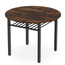 40" Round Dining Table with Storage Shelf for 4 People