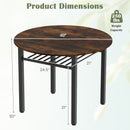 40" Round Dining Table with Storage Shelf for 4 People