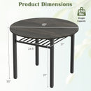 40" Round Dining Table with Storage Shelf for 4 People