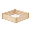 40" x 40" Outdoor Wood Raised Garden Bed-Natural