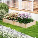 40" x 40" Outdoor Wood Raised Garden Bed-Natural