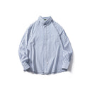 Casual Drop Shoulder Striped Long Sleeve Shirt Men
