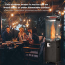 41 000 BTU Propane Patio Heater with Metal Hood