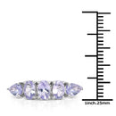 2.33 Carat Genuine Tanzanite .925 Sterling Silver Ring