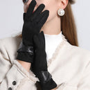New Thickened Suede-fleece Gloves For Driving And Cycling