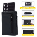 Anti-Scan RFID Card Holder PU Leather Coin Purse Demagnetization-Proof Multi-Card Wallet