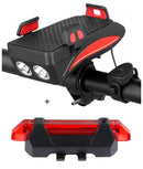 Bike Phone Holder with Charger, Bell, and Light