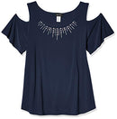 Star Vixen Womens Cold-Shoulder Top