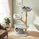 41-Inch Cat Tower with Real Wood Branches & Scratching Posts