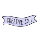 Creative Soul Cartoon Golden M Badge Brooch