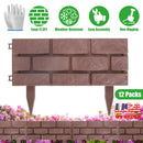 Garden Border Edging Panels 12-Pack with Rotatable Connectors