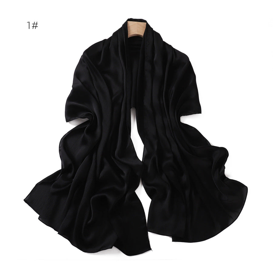 Solid-color Womens Summer Shawl Sunscreen Scarf
