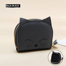 Women's Leather Card Holder with Cartoon Pendant