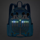Disney Mickey and Minnie Mouse Hanukkah Light-Up Loungefly Mini Backpack