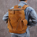 Men's Large Capacity Leather Travel Backpack