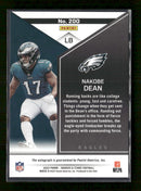 2022 Panini Rookies & Stars Rookies Signatures Nakobe Dean #/299 Auto #200