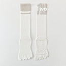 Color-blocked Ankle Cuffs Five-finger Yoga Calf Socks