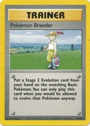 Pokemon Breeder 076/102 - Base Set
