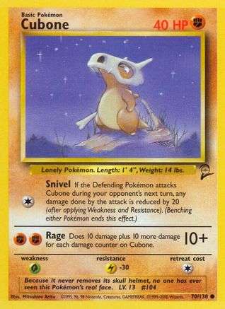 Cubone 070/130 - Base Set 2