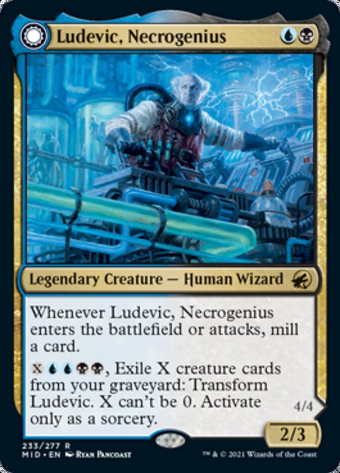 Ludevic, Necrogenius // Olag, Ludevic's Hubris (MID-233) - Innistrad: Midnight Hunt: (Double Faced Transform)