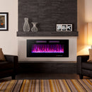 42/50/60/72 Inch Ultra-Thin Electric Fireplace with Decorative Crystals-50 inches