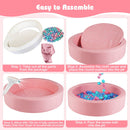 42.5 Inch Round Foam Ball Pits with 25D Sponge Filling and Washable PU Cover for Toddlers