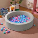 42.5 Inch Round Foam Ball Pits with 25D Sponge Filling and Washable PU Cover for Toddlers