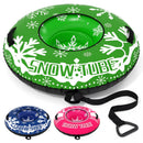 42" Heavy-duty Inflatable Snow Tube with Detachable Tow Strap