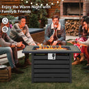 42 Inch 50000 BTU Propane Fire Pit Table with Ore Powder Surface