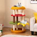 42 Inch Tall Modern Cat Tree Multi-Level with Padded Perch and Cat Bed