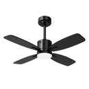 42inch Ceiling Fan with Light and Remote 3CCT LED with Memory 4H Timer 6 Speeds-Black