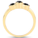 1.16 Carat Genuine Black Diamond .925 Sterling Silver Ring