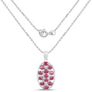 2.86 Carat Glass Filled Ruby .925 Sterling Silver Pendant