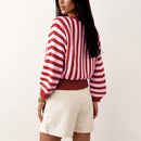 New Stylish Striped Long-sleeve Knit For Fall And Winter