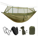 Portable Parachute Hammock with Mosquito Net - Army Green