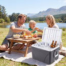 43 Quart Portable Hard Cooler with Cup Holders - Black