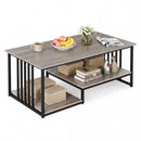 43.5" Coffee Table 2-Tier with Open Storage Shelf
